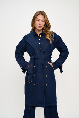 Denim Trench Jacket