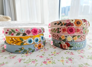 Floral Embroidered Headband