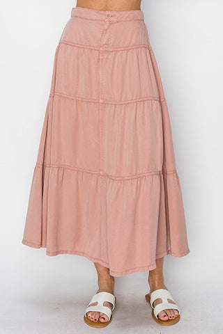 Rosewood Tiered Skirt