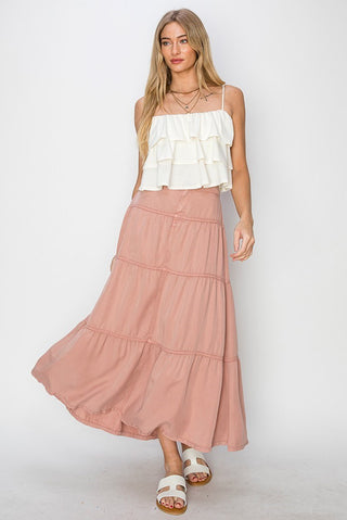 Rosewood Tiered Skirt