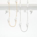 Isla Pearl Cluster Necklace Set