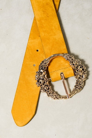 Wildflower Bloom Suede Belt