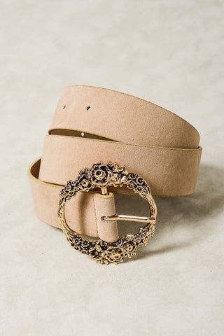 Wildflower Bloom Suede Belt