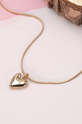 Petite Puff Heart Necklace