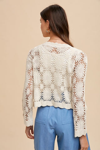 Daisy Cardigan Back