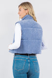 Back of Blue Puffer Vest