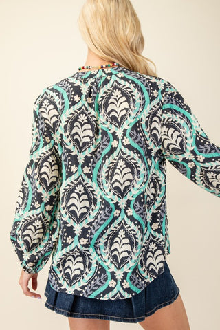 Serene Waves Blouse Back