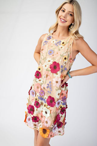 Blooming Radiance Embroidered Dress