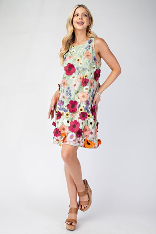 Blooming Radiance Embroidered Dress