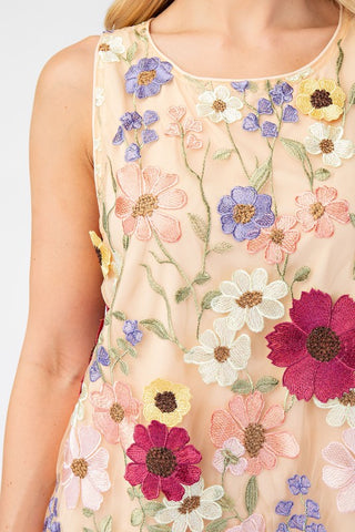 Blooming Radiance Embroidered Dress