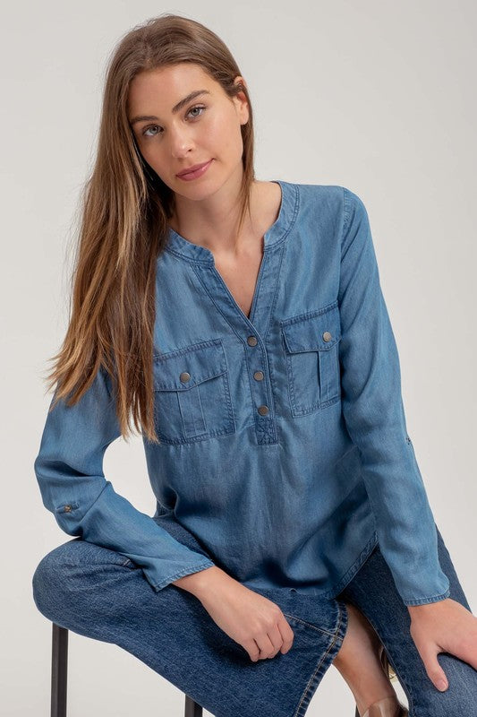 Chambray Top