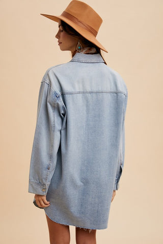 Back of denim dress
