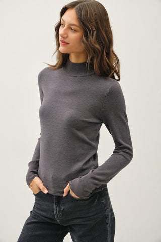 Smoke & Chic Mockneck Sweater