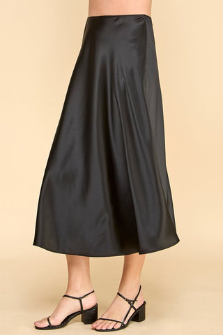Juliette Satin Midi Skirt