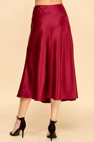Juliette Satin Midi Skirt
