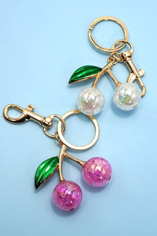 Cherry Pearl Bag Charm