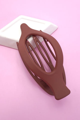 Brown Oval Hair Clip