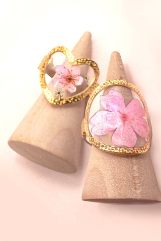 Tarnish Free Floral Rings