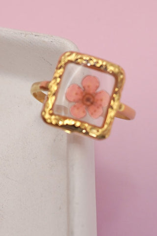 Tarnish Free Floral Rings