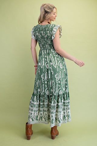 Matcha Meadow Dress Back