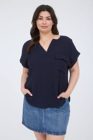 Backstage Button Blouse