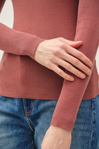 Marsala Muse Ribbed Pullover