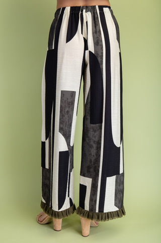 Abstract Escape Wide Leg Pants
