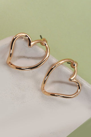 Sweet Curve Heart Earrings