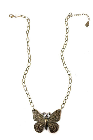 Necklace with a butterfly pendant