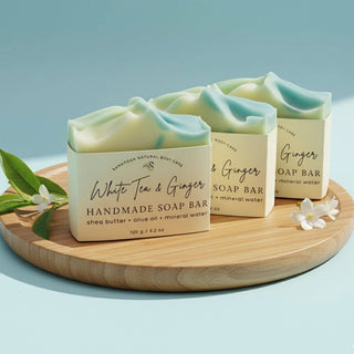 White Tea Ginger Handmade Soap Bar