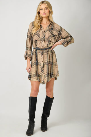 Laramie Plaid Shirt Dress