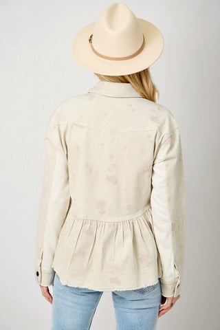 Rosewood Corduroy Peplum Jacket