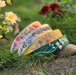 Floral Embroidered Headband