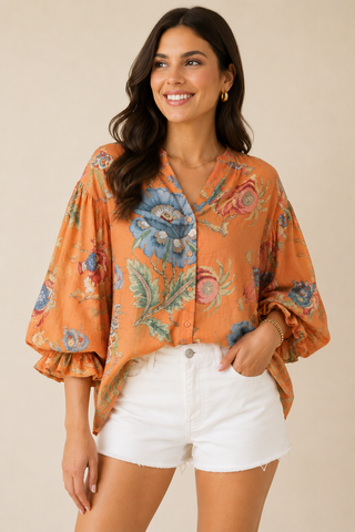 Coral Garden Blouse