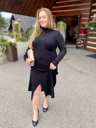 Black sweater dress