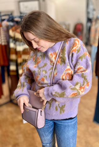 Floral Print Sweater