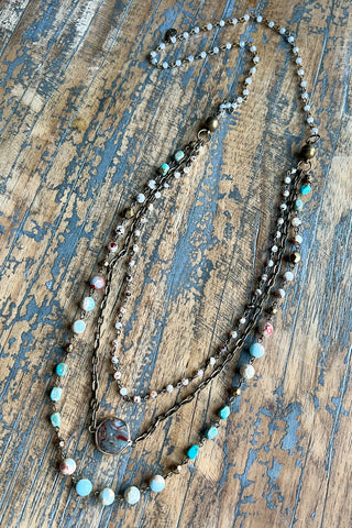 Natural Stone Beaded Necklace