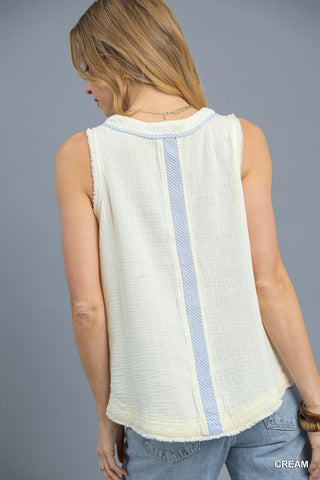 Back of Seaside Stitch Top