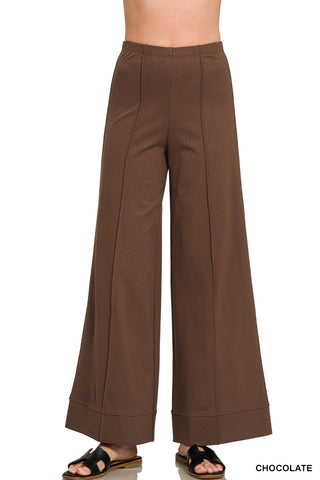 Brown wide leg pants