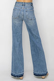 Wide leg straight jeans