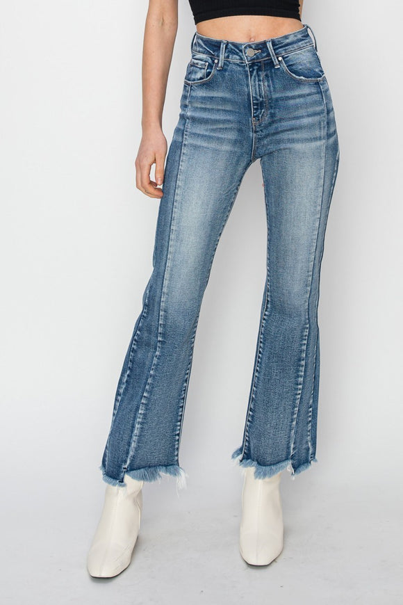 Step Hem Flare Jeans