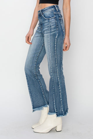 Step Hem Flare Jeans