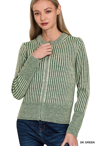 Textured Layers Zip Up