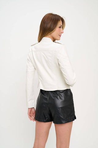 White Vegan Jacket back