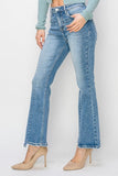 high rise ankle flare jeans