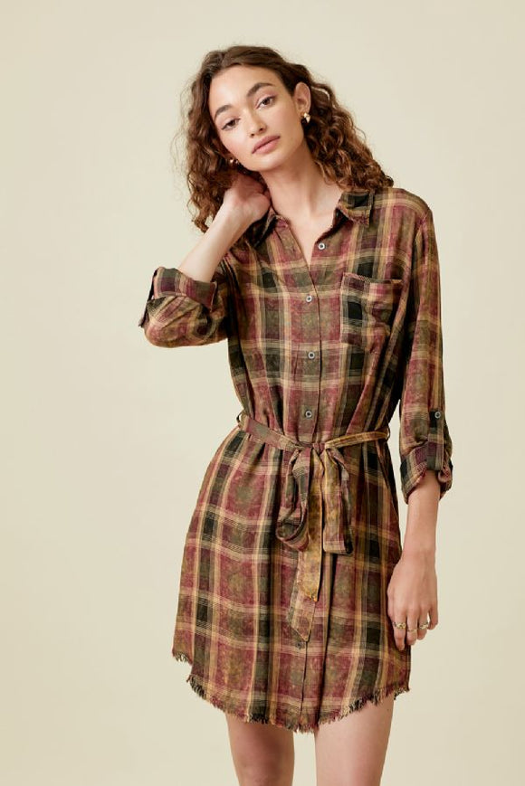 Plaid Shirt Dress