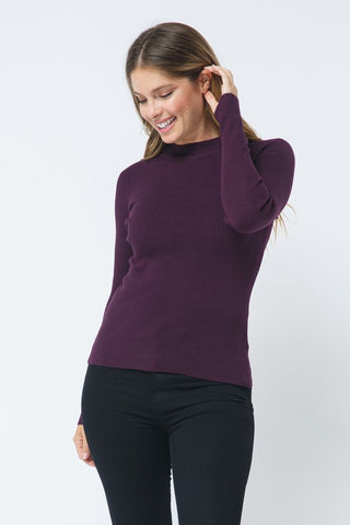 Ribbed Mock Neck Sweater