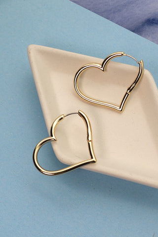 Endless Heart Hoop Earrings