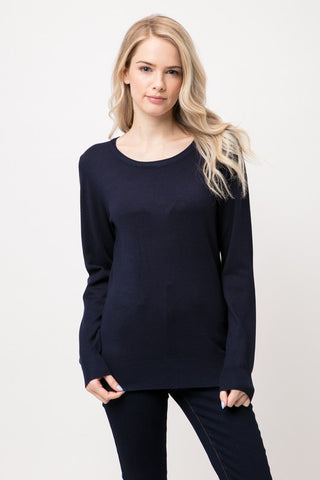 Silk Blend Sweater Navy